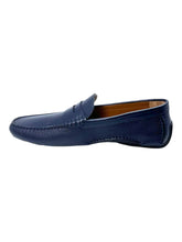 Load image into Gallery viewer, Bally Warno 6220105 Men&#39;s Dark Navy Perforated Loafers Leather MSRP $495
