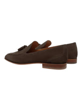 Load image into Gallery viewer, Bally Sayer-U 6306767 Men's Ebano Suede Tassel Loafer MSRP $870
