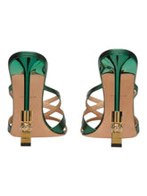 Load image into Gallery viewer, Bally Carolyn 6304287 Deep Emerald Strappy Slip On Leahter Sandals MSRP $1200
