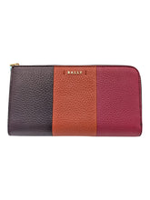 Load image into Gallery viewer, Bally Saby Women&#39;s Merlot Zippered Wallet Calf Grained Leather MSRP $710
