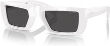 Load image into Gallery viewer, NEW PRADA Unisex PR 24YS 4615S0 White Frame Dark Grey Lens Sunglasses MSRP $475

