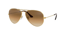 Load image into Gallery viewer, Ray-Ban RB3025 001/51 Polished Gold Aviator Light Brown Gradient 62-14
