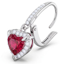 Load image into Gallery viewer, Swarovski 5456979 Crystal Red Heart Drop Earrings MSRP $89
