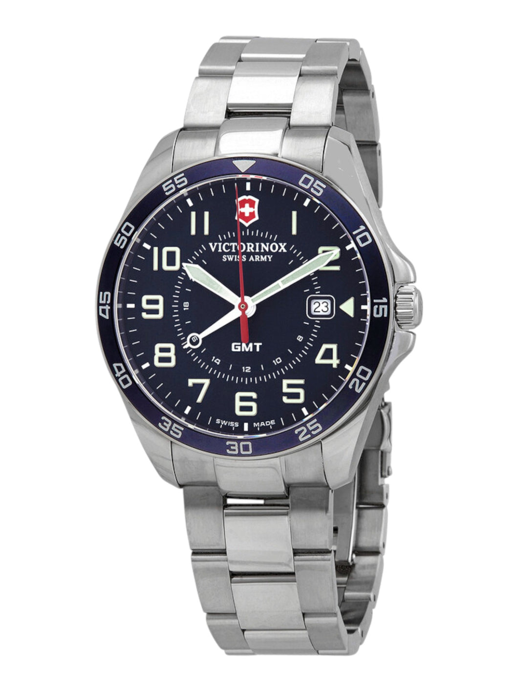 Victorinox Swiss Army 241896 Field Force GMT Quartz 42 mm Men's Watch MSRP$600