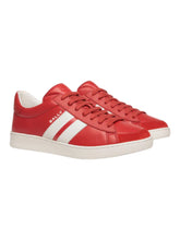 Load image into Gallery viewer, Bally Thiago 6309518 Candy Red Calf Plain Low-Top Leather Sneaker MSRP $560
