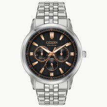 Load image into Gallery viewer, Citizen Eco-Drive Corso Men&#39;s Black Dial Bracelet Watch BU2070-55E MSRP $375
