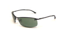 Load image into Gallery viewer, Ray-Ban RB3183 006/71 Matte Black Rectangle Green Classic 63-15-125
