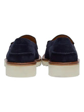 Load image into Gallery viewer, Bally Novald 6302846 Men&#39;s Midnight Suede Leather Loafers MSRP $650
