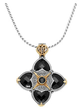 Load image into Gallery viewer, Konstantino 18K &amp; Silver Onyx Pendant with Chain MEMK5114-120-CUT MSRP $1930
