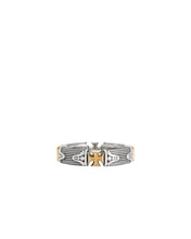 Load image into Gallery viewer, Konstantino Delos 2 Sterling Silver18k Yellow Gold Ring DMK2144-130 S7 MSRP $300
