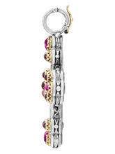 Load image into Gallery viewer, Konstantino 18K, Silver, Stones &amp; MOP Cross Pendant &amp; Chain STMK6899-999-CAB MSRP $1320
