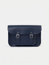 Load image into Gallery viewer, The Satchel SAT111004MNI10101 Navy Leather Shoulder Bag MSRP $320
