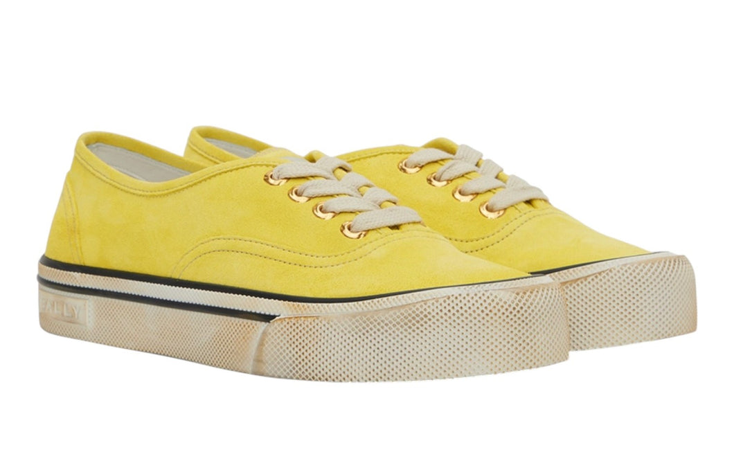 Bally Lyder 6304348 Men's Yellow Suede Leather Sneakers MSRP $680