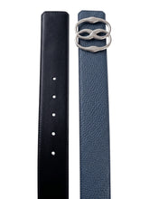 Load image into Gallery viewer, Bally 6305445 Emblem Midnigth/Black Reversible Leather Belt EU95/US38 MSRP $530
