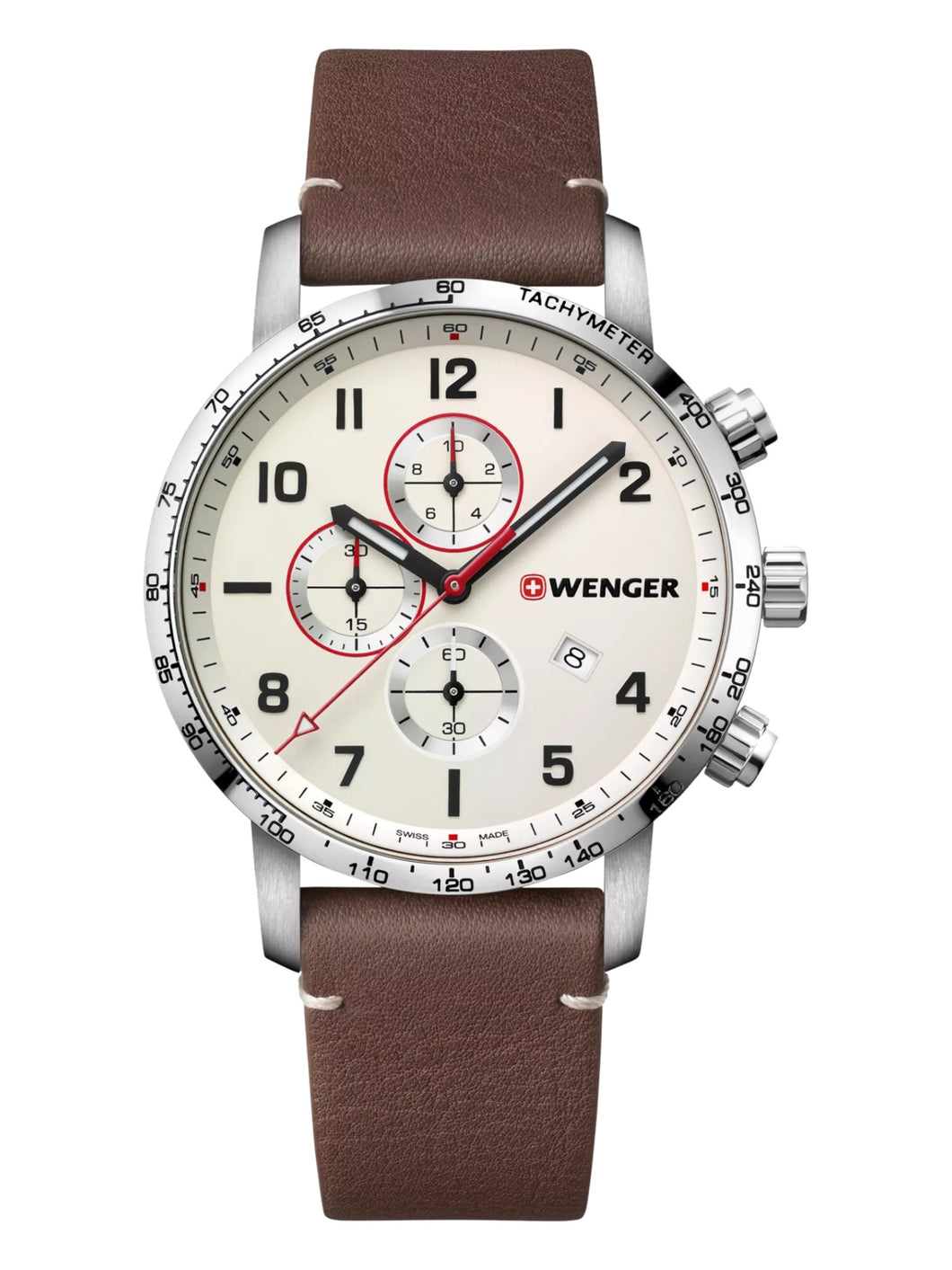 Wenger Swiss Army Men's 01.1543.113 Attitude Bone Dial Chronograph Watch 44mm