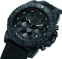Load image into Gallery viewer, NEW LUMINOX Men&#39;s Navy Seal Blackout XS.3081.BO.F Chronograph Watch MSRP $595
