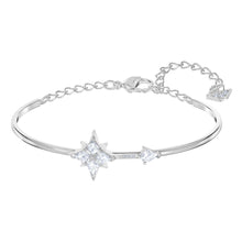 Load image into Gallery viewer, Swarovski Symbolic 5511401 Rhodium Plated &amp; Crystal Bangle Bracelet MSRP $119
