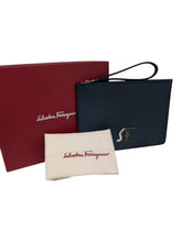 Load image into Gallery viewer, Salvatore Ferragamo Firenze Men's 723805 Blue Clutch MSRP $850
