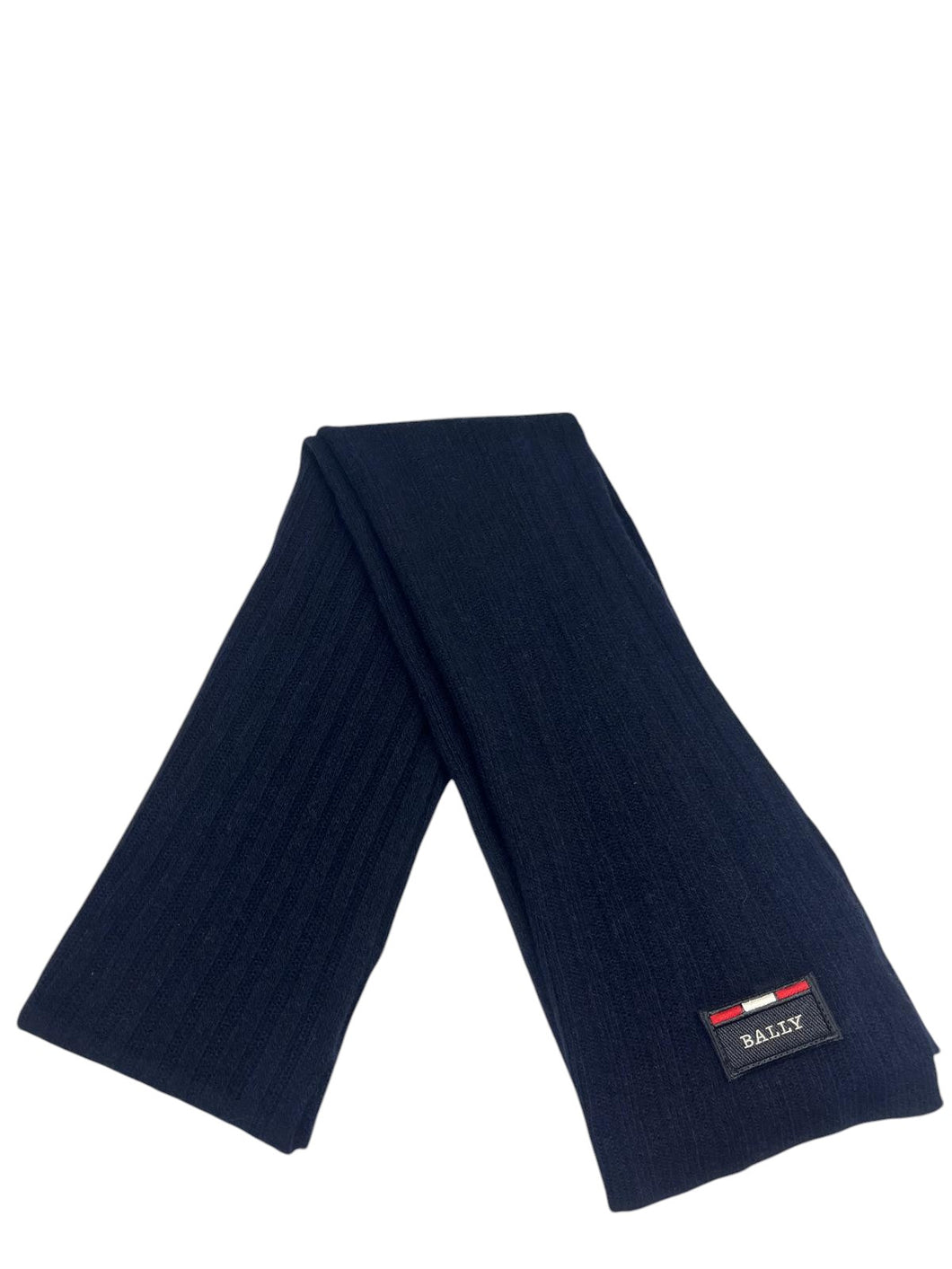 Bally Men's Blue Knit Wool Scarf 6240323 MSRP $215