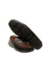 Load image into Gallery viewer, Bally Patrik 6300431 Men&#39;s Multibrown &amp; Black Buffalo Leather Drivers Size 10 MSRP $770
