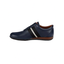 Load image into Gallery viewer, Bally Frenz Men&#39;s 6230484 Ink Perforated Leather Sneakers MSRP $535 NEW
