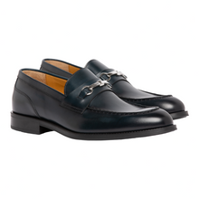 Load image into Gallery viewer, NEW A. TESTONI Men&#39;s Black Leather Bit Loafer MSG0023S MADE IN ITALY MSRP $675

