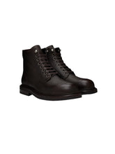 Load image into Gallery viewer, Bally Nedward 6309730 Men's Ebano Grained Leather Boots MSRP $1330
