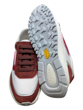 Load image into Gallery viewer, Bally Demmy 6302481 Women&#39;s Heritage Red/White/Silver Leather Sneakers MSRP $630
