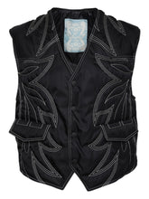 Load image into Gallery viewer, Bally 6302878 Men&#39;s Black Western Embroidered Padded Vest MSRP $1455

