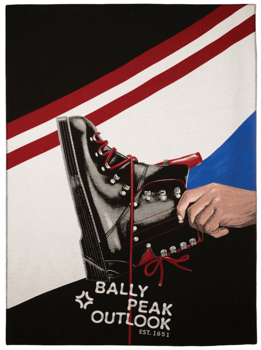 Bally 6236604 Peak Outlook Quilted Wool Blanket MSRP $1400
