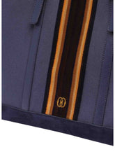 Load image into Gallery viewer, Bally 6304840 4 buckles Marine Leather &amp; Fabric Handbag MSRP $1650
