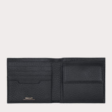 Load image into Gallery viewer, Bally Myie Men&#39;s 6230912 Black Grained Leather Wallet MSRP $175
