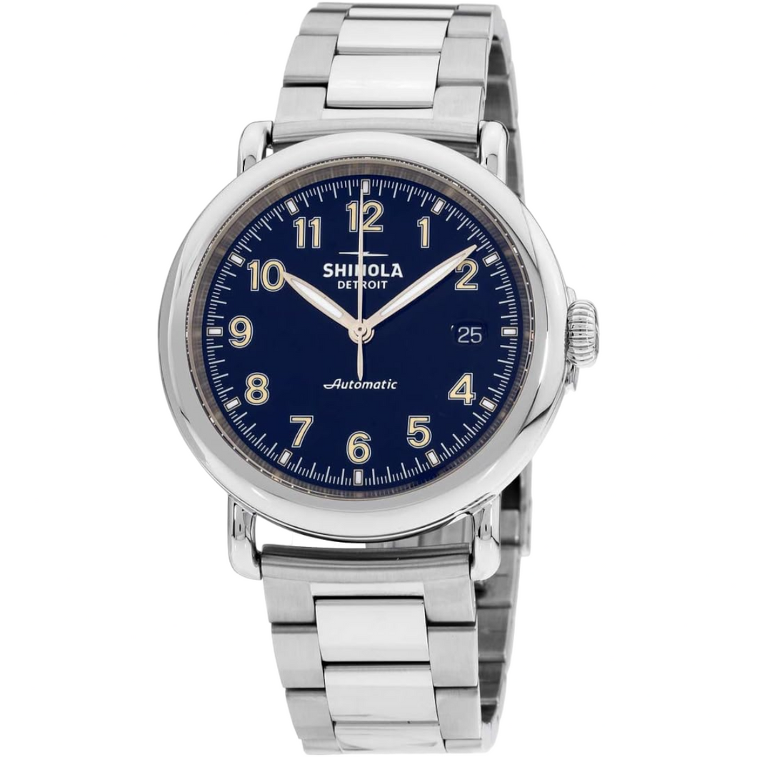 Shinola Detroit Men's The Runwell 39.5MM S0120141489 Automatic Blue Dial Watch