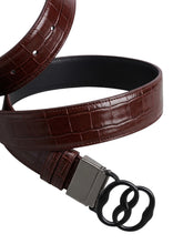 Load image into Gallery viewer, Bally 6305666 Emblem Brown/Black Reversible Cut-To-Size Leather Belt EU110/US 44
