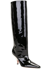 Load image into Gallery viewer, Bally Kika 6305368 Women&#39;s Black Patent Knee High Leather Boots MSRP $1350
