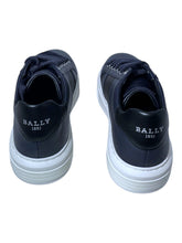 Load image into Gallery viewer, Bally Myko 6300459 Men&#39;s Midnight/Black Calf Plain Leather Sneakers MSRP $650
