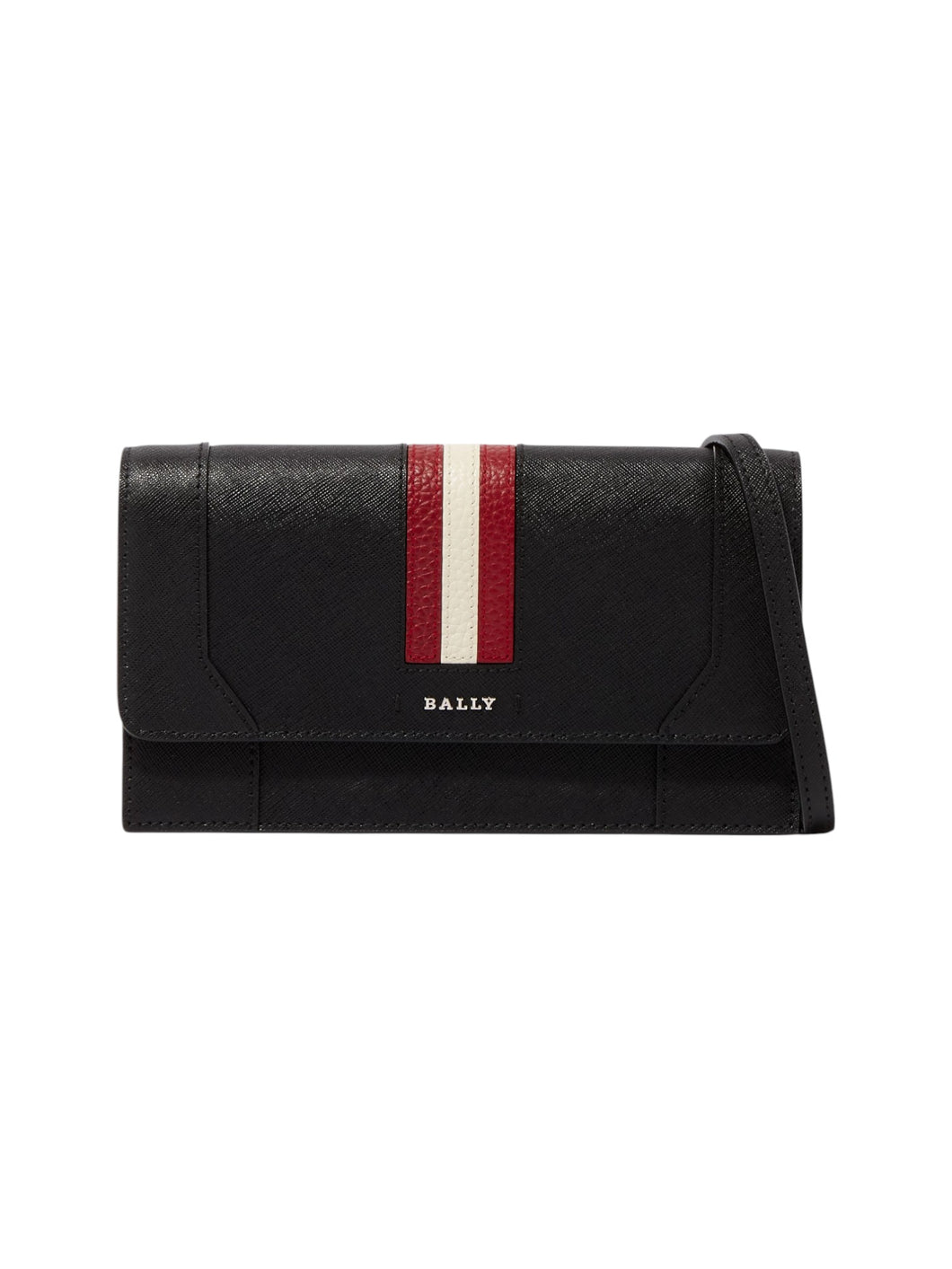 Bally Stafford 6219390 Women's Black Leather Chain Wallet MSRP $640