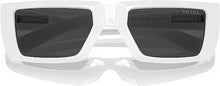 Load image into Gallery viewer, NEW PRADA Unisex PR 24YS 4615S0 White Frame Dark Grey Lens Sunglasses MSRP $475
