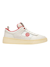 Load image into Gallery viewer, Bally Riweira 6304692 Men's White/Lipstick Leather Sneakers MSRP $685
