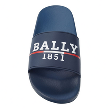 Load image into Gallery viewer, Bally Samuel Men&#39;s 6238703 Ink Rubber Pool Slide Sandals MSRP $195 NEW
