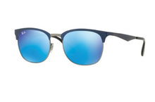 Load image into Gallery viewer, Ray-Ban RB3538 189/55 Polished Blue Square Mirror Sunglasses 53-19-145
