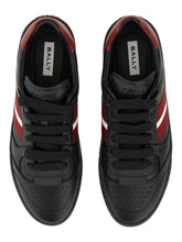 Load image into Gallery viewer, Bally Rebby 6306537 Men's Black Canvas-Trimmed Leather Sneakers MSRP $685
