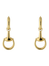 Load image into Gallery viewer, Gucci Horsebit 18K Yellow Gold Earrings YBD79565600100U MSRP $3,100
