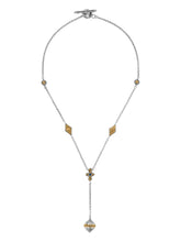 Load image into Gallery viewer, Konstantino Dome Silver and 18K Gold Blue Spinel Necklace KOKJ493-478 MSRP $1690
