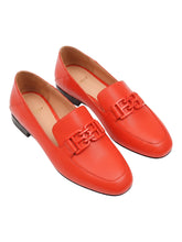 Load image into Gallery viewer, Bally Eliah 6303102 Ladies Orange River Calf Leather Loafers MSRP $790

