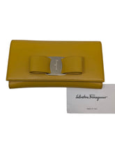 Load image into Gallery viewer, Salvatore Ferragamo Vara Women's 705291 Yellow Wallet With Chain MSRP $795
