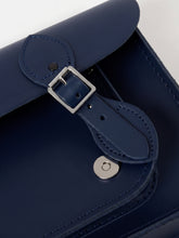 Load image into Gallery viewer, The Satchel SAT111004MNI10101 Navy Leather Shoulder Bag MSRP $320

