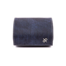 Load image into Gallery viewer, Rapport London Soho Leather Two-Watch Roll In Navy Blue - D316
