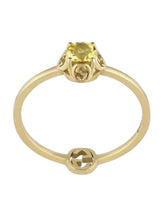 Load image into Gallery viewer, Gucci 18kt Yellow Gold &amp; Yellow Beryl YBC662428002010 Size 5.25 MSRP $930
