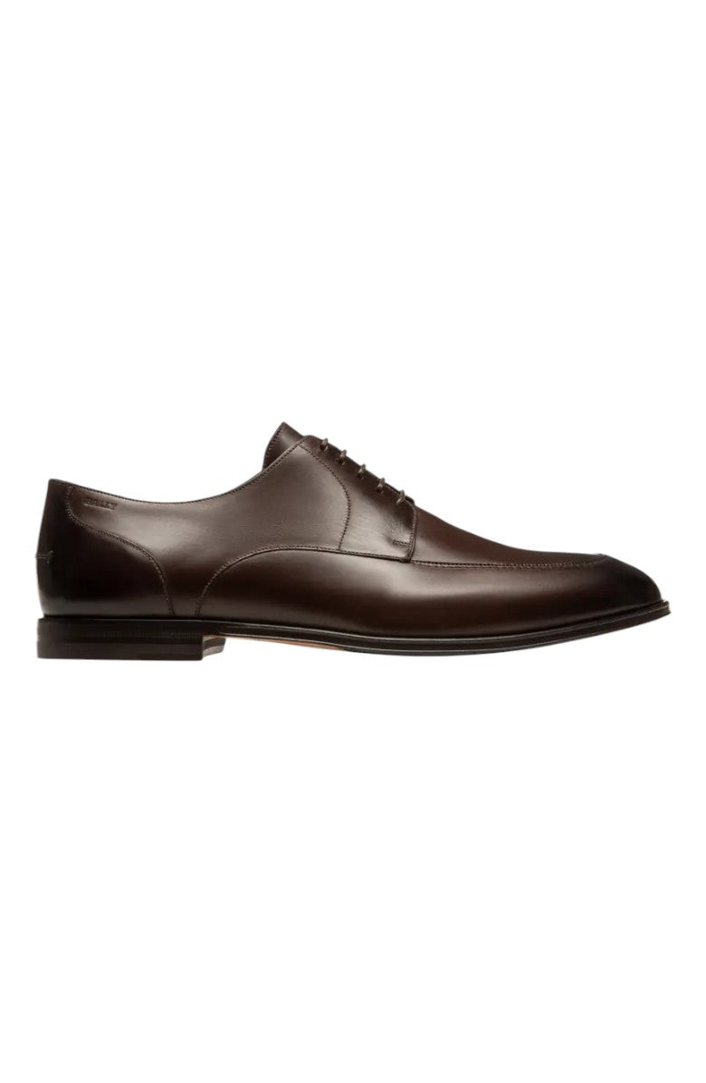 Bally Wedmer 6234429 Men's Coffee Leather Derby Shoes MSRP $850